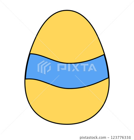 Easter egg cartoon vintage style, Happy Easter 123776338
