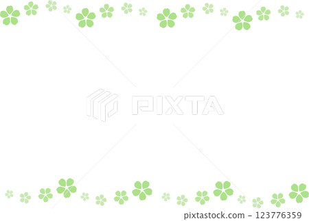 綠色簡單櫻花框架 綠色簡單櫻花框架 123776359