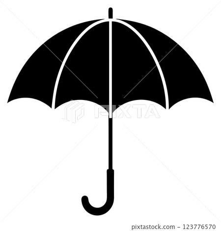 Colorful Multicolor Umbrella Vector Illustration Vibrant Weather Symbol for Graphics and Merchandise 123776570