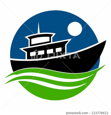 Nautical Boat Logo Vector Art for Marine Branding and T-Shirt Designs Nautical Boat Logo Vector Art for Marine Branding and T-Shirt Designs 123776612