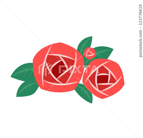 Illustration of a red rose 123776619