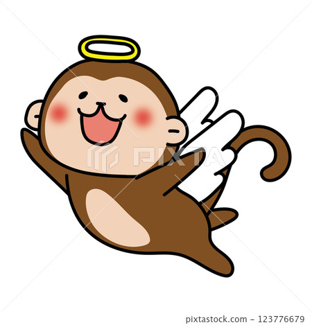 猴子扮成飛天天使 123776679