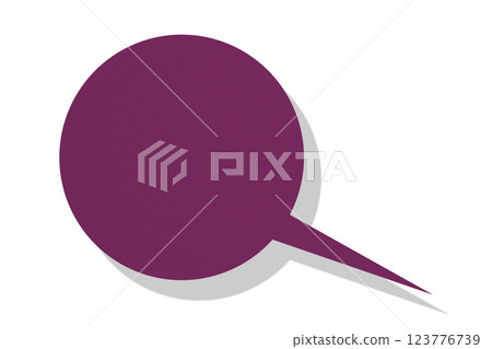 Dark purple paper speech bubbles separated on transparent background 123776739