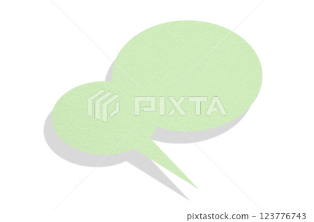Green paper speech bubbles separate on transparent background Green paper speech bubbles separate on transparent background 123776743