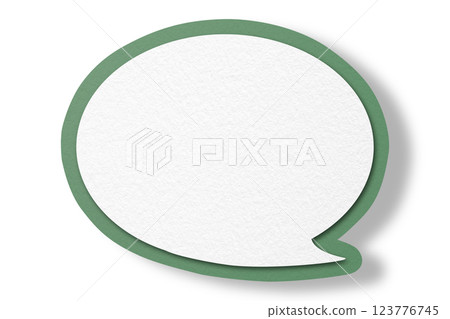 Green paper speech bubbles separate on transparent background Green paper speech bubbles separate on transparent background 123776745