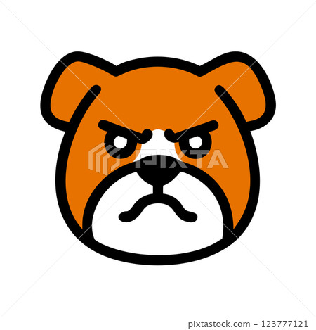 Angry Bulldog Silhouette Vector Icon Powerful Mascot Logo for Sports, Branding and T shirt Design Angry Bulldog Silhouette Vector Icon Powerful Mascot Logo for Sports, Branding and T shirt Design 123777121