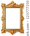louis shape frame on white backgrond, vintage design beautiful and onique. 123777150