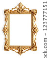 louis shape frame on white backgrond, vintage design beautiful and onique. 123777151