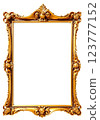 louis shape frame on white backgrond, vintage design beautiful and onique. 123777152