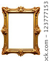 louis shape frame on white backgrond, vintage design beautiful and onique. 123777153