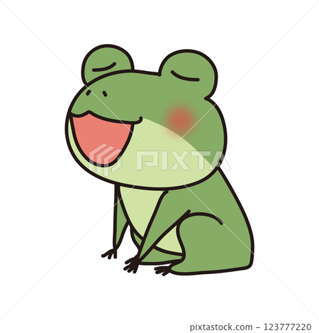 Frog singing sideways 123777220