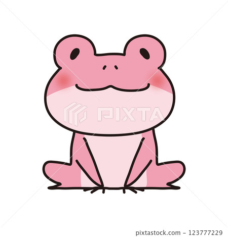 Pink frog sitting Pink frog sitting 123777229