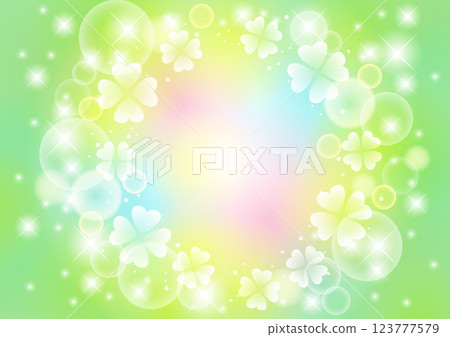 Clover wreath glitter background, green Clover wreath glitter background, green 123777579