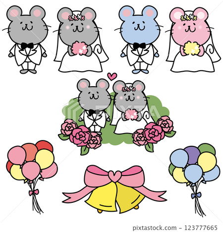 Mouse wedding set Mouse wedding set 123777665