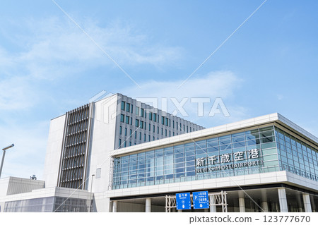 Hokkaido (Chitose City, Tomakomai City) The gateway to Hokkaido's skies: New Chitose Airport on a clear day 123777670