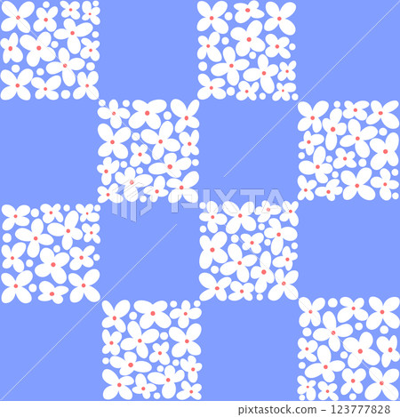 Abstract cute and simple flower material collection, 123777828