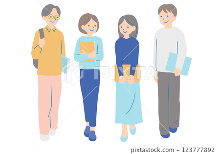男女大學生享受校園生活 123777892