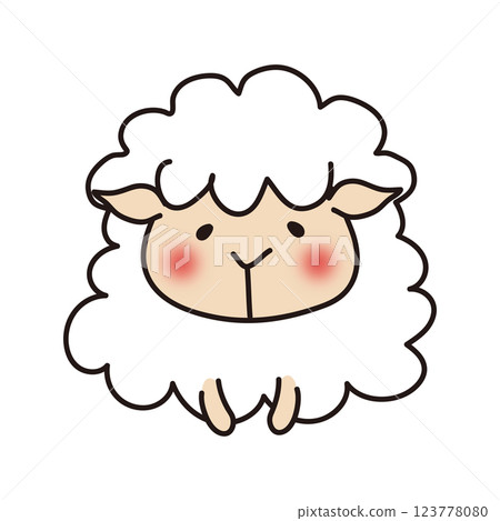 Apologizing Red-cheeked Sheep 123778080