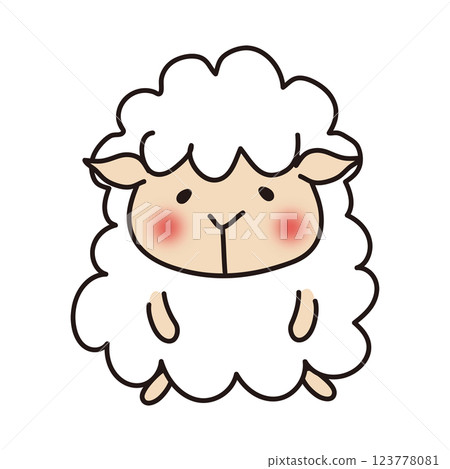 雙足紅頰羊 123778081