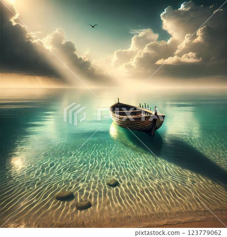 fishing boat in the sea 123779062