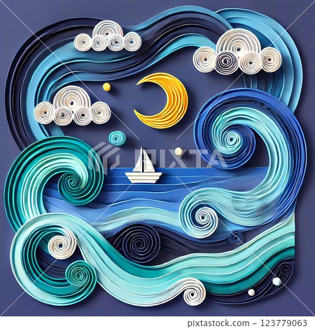 sailing boat in the sea sailing boat in the sea 123779063