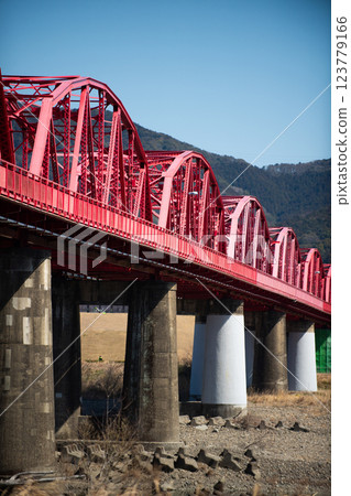 The symbol of Shimanto City: Akabashi Bridge 123779166