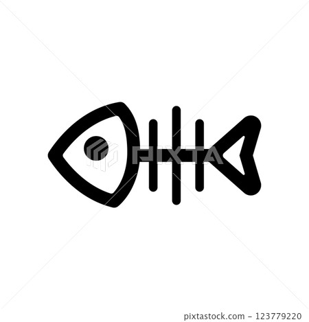 Fish bone icon illustration 123779220