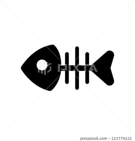 Fish bone icon illustration Fish bone icon illustration 123779222