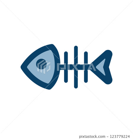 Fish bone icon illustration Fish bone icon illustration 123779224