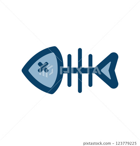 Fish bone icon illustration 123779225