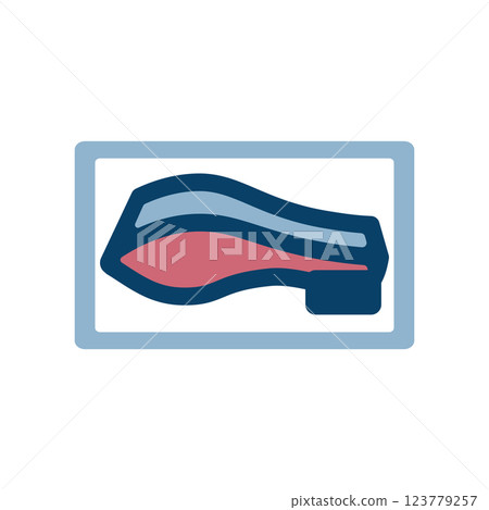 Icon illustration of salmon fillets in a pack Icon illustration of salmon fillets in a pack 123779257