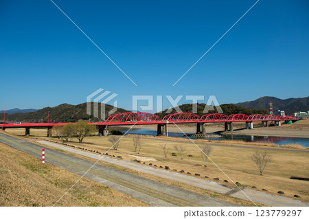Shimanto River signals the arrival of spring Shimanto River signals the arrival of spring 123779297