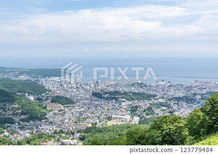 Otaru, Hokkaido, Summer Hokkaido, Popular tourist destination, Otaru cityscape as seen from Otaru Tenguyama First Observation Deck 123779484