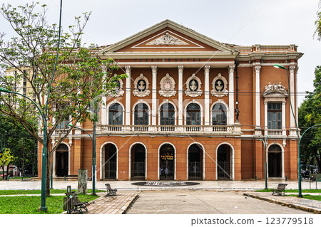The Theatro da Paz, Peace Theater at Belem, in the state of Para, in Brazil. 123779518