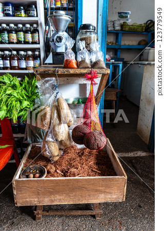 Fish and food market, Mercado Municipal at Soure in the Marajo Island at Para, Brazil Fish and food market, Mercado Municipal at Soure in the Marajo Island at Para, Brazil 123779549
