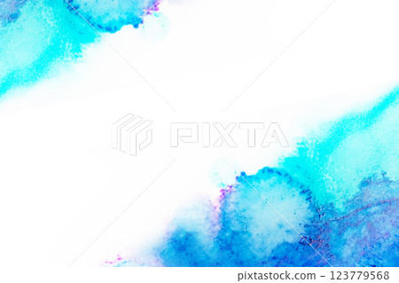 美麗的水彩畫框 123779568