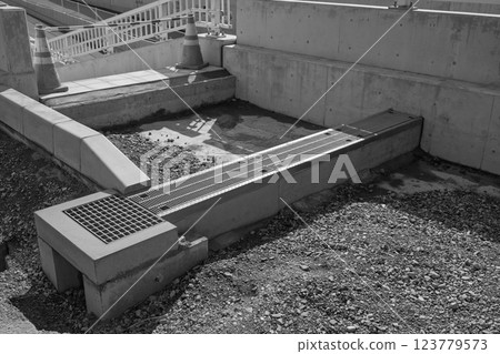 Monochrome Underpass civil engineering work 123779573