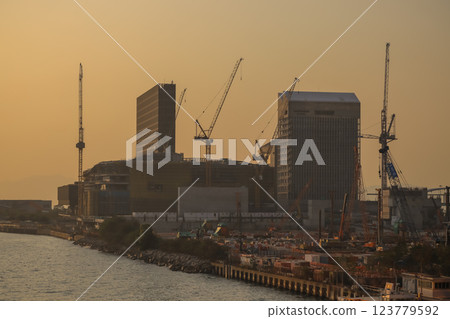 Hong Kong China Port Iconic Harbor Maritime Trade Hub Jan 19 2025 Hong Kong China Port Iconic Harbor Maritime Trade Hub Jan 19 2025 123779592