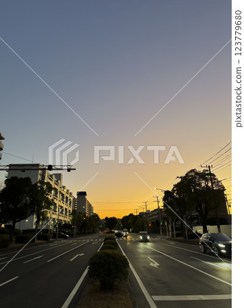 Dusk road 123779680