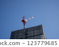Apartment building site under the blue sky 123779685