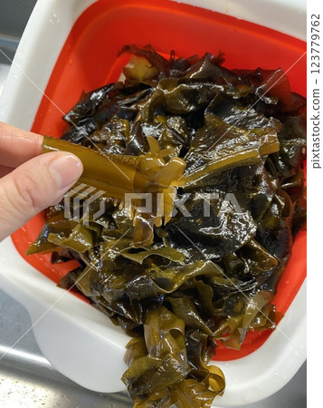 "Healthy and Nutritious Miyeok-guk: Korean Seaweed Soup" 123779762