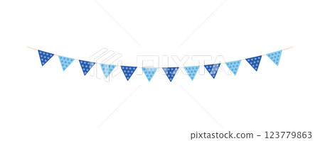 Material - Blue Garland 2025-4 Vector 123779863