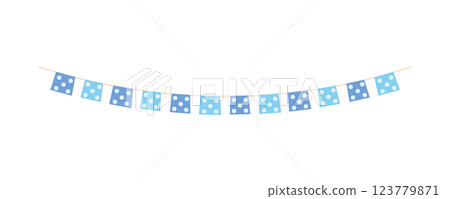 材質 - 藍色花環 2025-8 向量圖 123779871