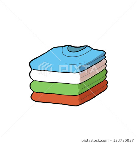 Illustration of folded laundry 123780057