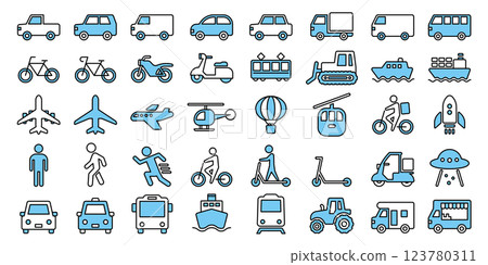 車輛圖標集 123780311