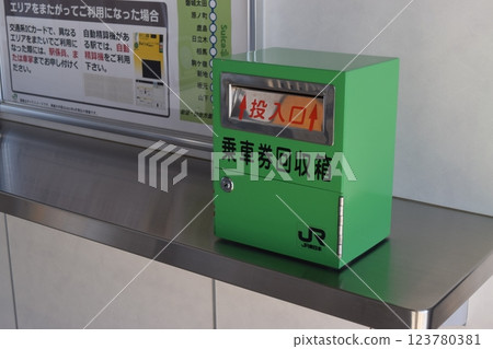 Ticket collection box 123780381