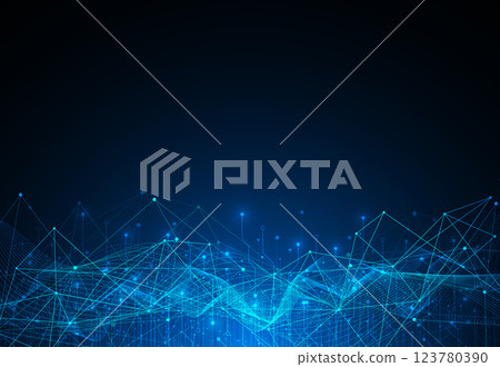 Abstract technology wave circuit board background. Artificial intelligence electronic design. Communication and engineering concept. Vector illustration Abstract technology wave circuit board background. Artificial intelligence electronic design. Communication and engineering concept. Vector illustration 123780390