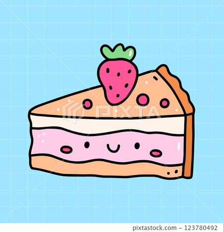 Kawaii strawberry cake Kawaii strawberry cake 123780492