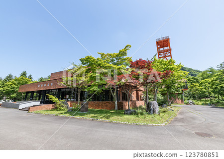 A museum that tells the history of the coal industry in Yubari City, Hokkaido. A sunny day at the Yubari City Coal Museum 123780851