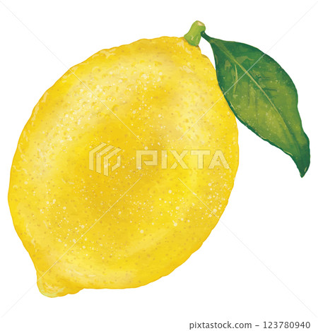 一個檸檬與葉子的現實例證 123780940
